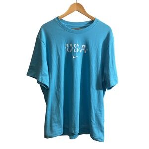 Team USA Shirt Mens XL Blue Olympics Dri Fit Short Sleeve Graphic Tee Nike
